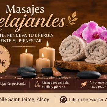 Masaje cuello esfalda y piernas, te espero alcoy norte, Alcoy