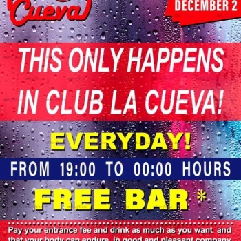 Free bar in club la cueva benidorm! Drink all you want! En benidorm, Benidorm