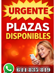 Oportunidad – plazas libres