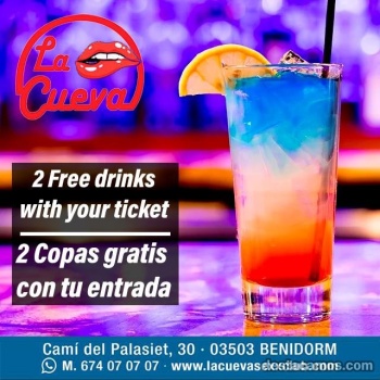 Two free drinks with your ticket at la cueva benidorm!, Benidorm